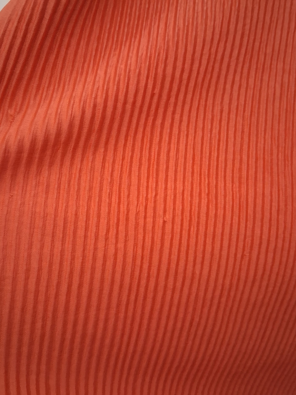 MANGO Coral Orange Ruffle Cold-Shoulder Mini Dress Size 4 Fit MEDIUM - Picture 5 of 7